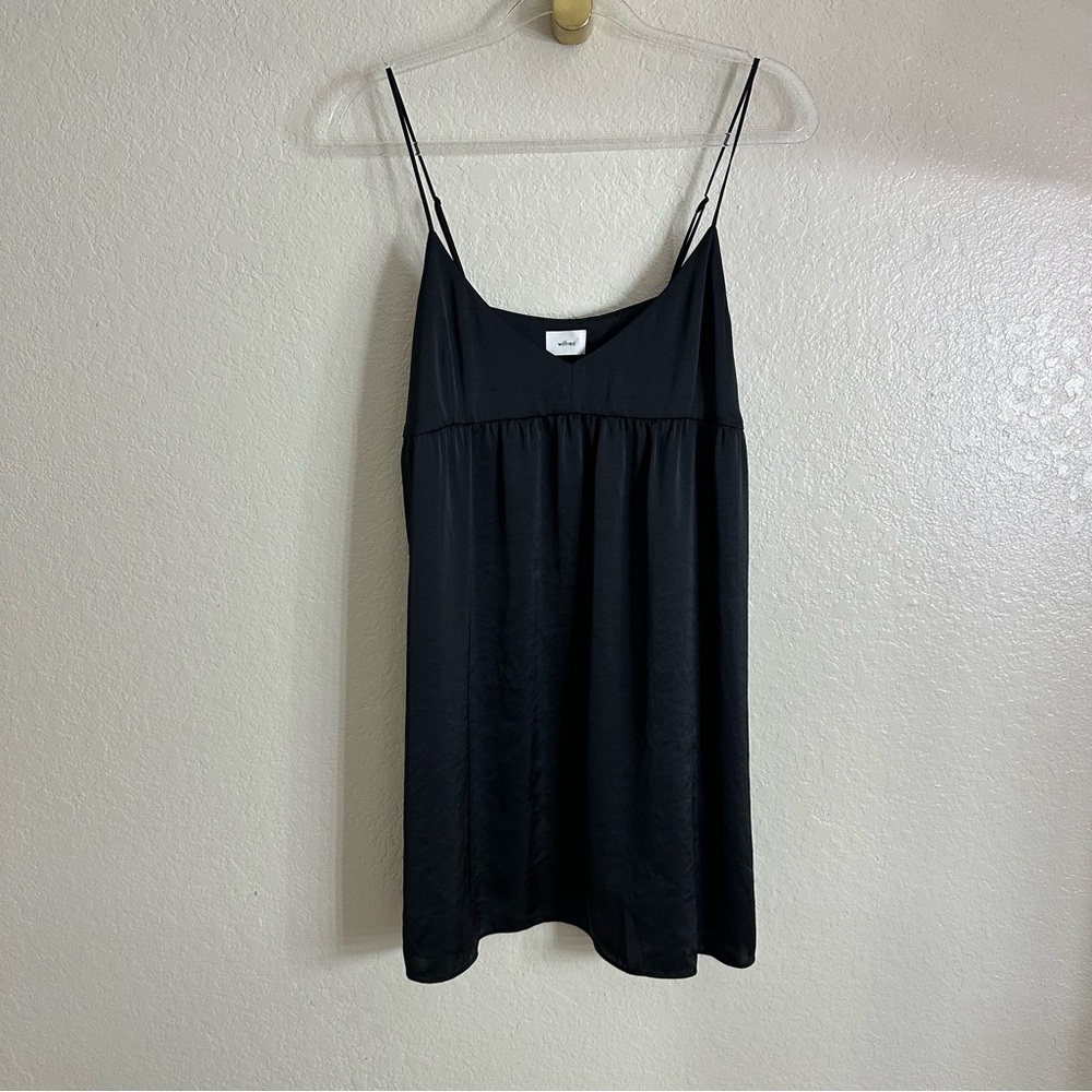 Wilfred Aritzia Lover Satin Mini babydoll dress size M - Picture 6 of 14